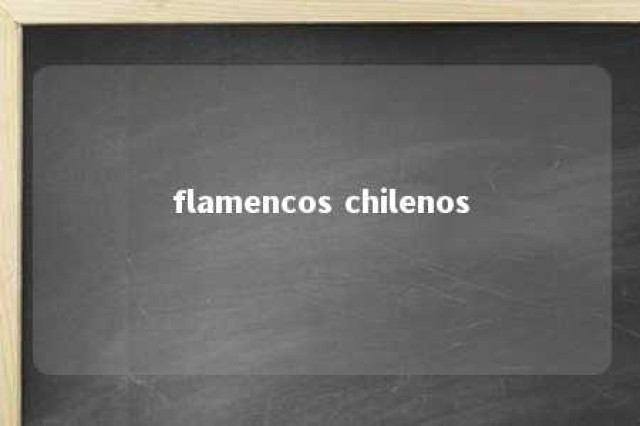 flamencos chilenos 