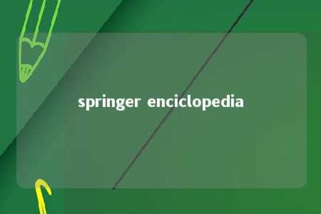 springer enciclopedia 