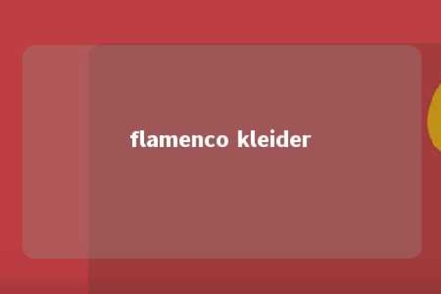 flamenco kleider 