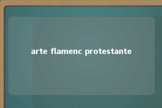 arte flamenc protestante 