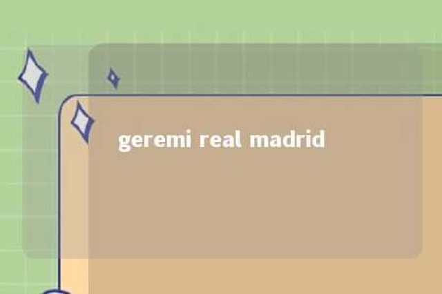 geremi real madrid 