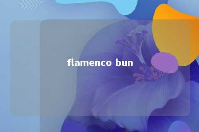 flamenco bun 