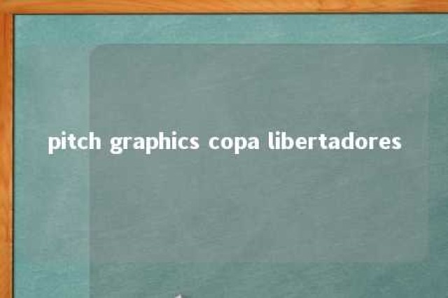 pitch graphics copa libertadores 