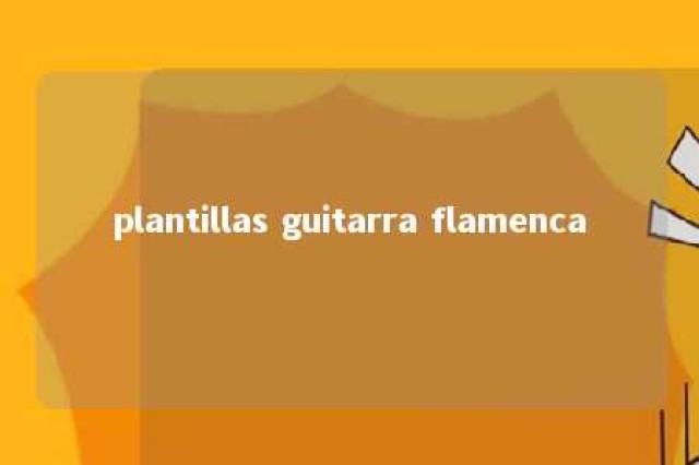 plantillas guitarra flamenca 