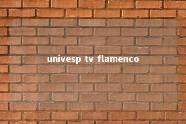 univesp tv flamenco 