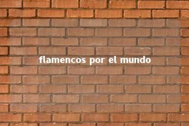 flamencos por el mundo 