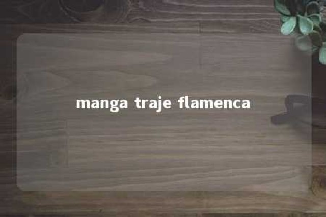 manga traje flamenca 