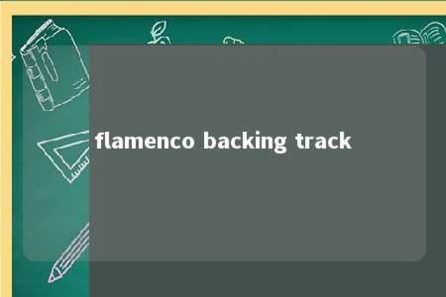 flamenco backing track 