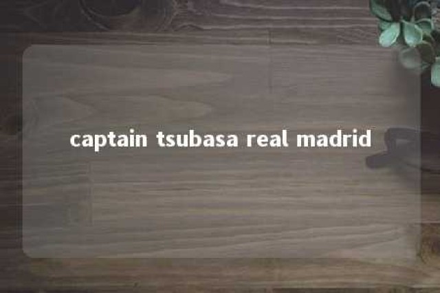 captain tsubasa real madrid 