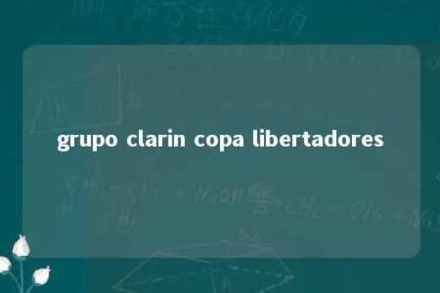 grupo clarin copa libertadores 