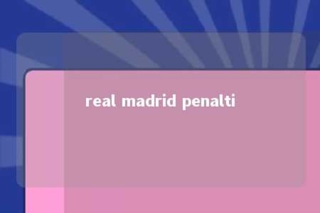 real madrid penalti 