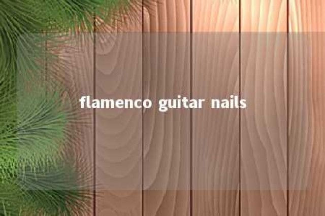 flamenco guitar nails 