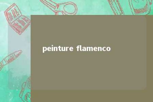 peinture flamenco 