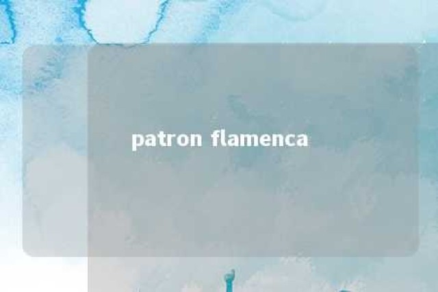 patron flamenca 