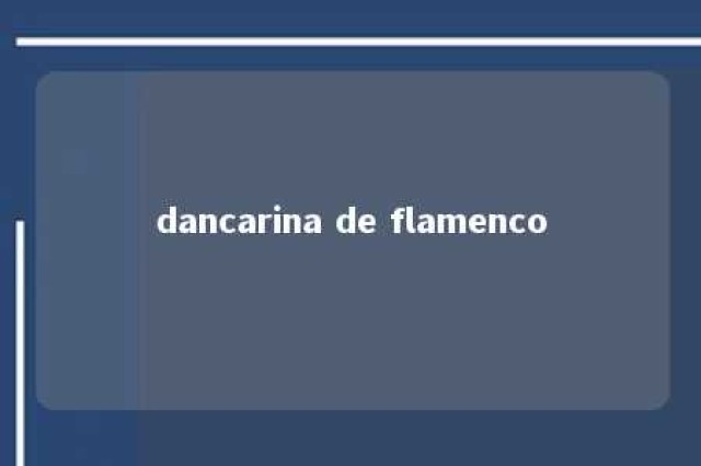 dancarina de flamenco 