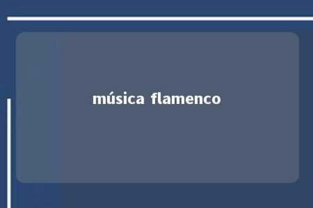 música flamenco 