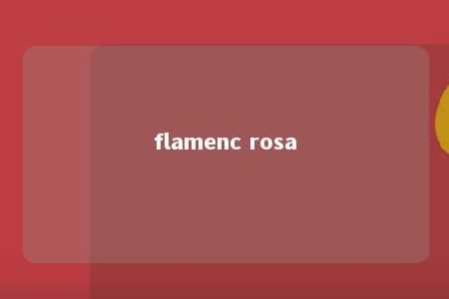 flamenc rosa 