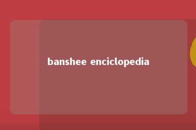 banshee enciclopedia 