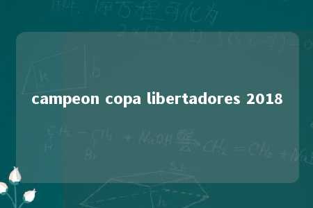 campeon copa libertadores 2018