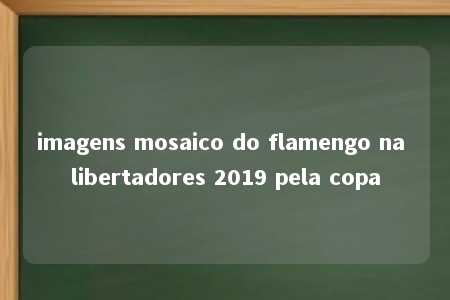 imagens mosaico do flamengo na libertadores 2019 pela copa