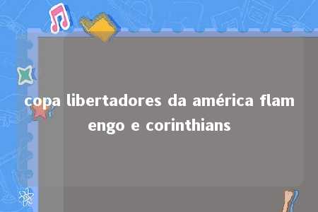 copa libertadores da américa flamengo e corinthians