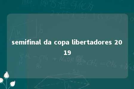 semifinal da copa libertadores 2019