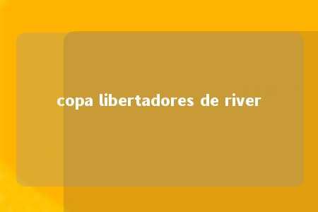 copa libertadores de river