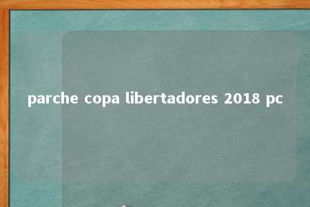 parche copa libertadores 2018 pc