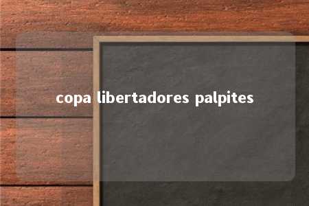 copa libertadores palpites