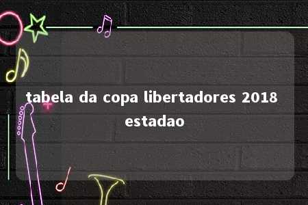 tabela da copa libertadores 2018 estadao