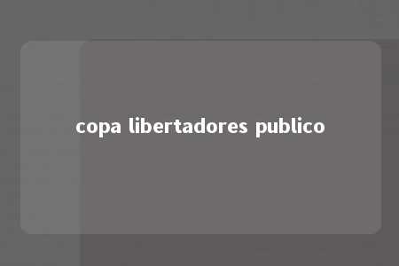 copa libertadores publico