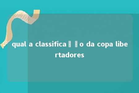 qual a classificação da copa libertadores