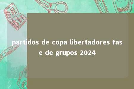 partidos de copa libertadores fase de grupos 2024