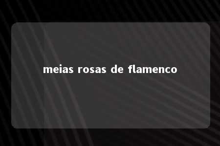 meias rosas de flamenco