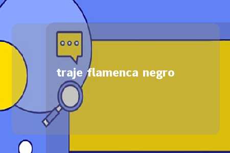 traje flamenca negro