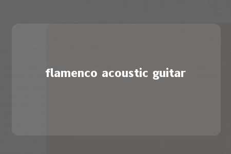 flamenco acoustic guitar