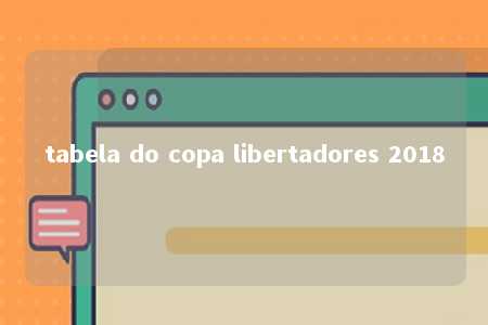 tabela do copa libertadores 2018