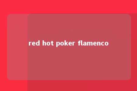 red hot poker flamenco