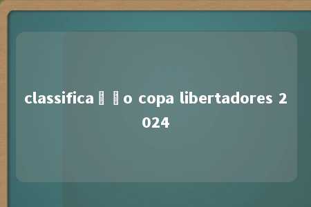 classificação copa libertadores 2024