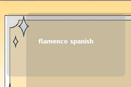 flamenco spanish