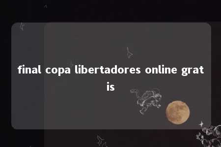 final copa libertadores online gratis