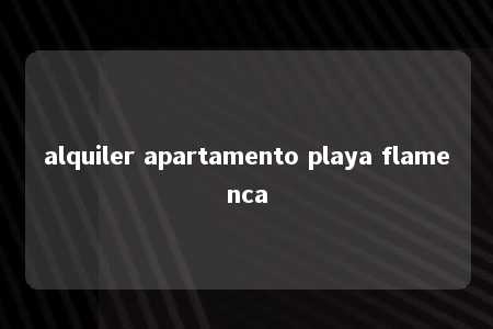 alquiler apartamento playa flamenca