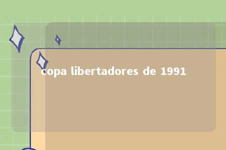 copa libertadores de 1991