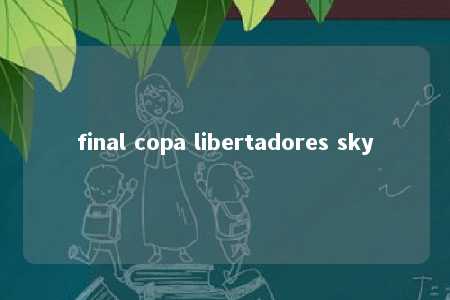 final copa libertadores sky