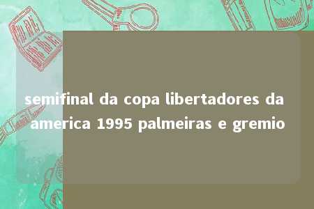 semifinal da copa libertadores da america 1995 palmeiras e gremio