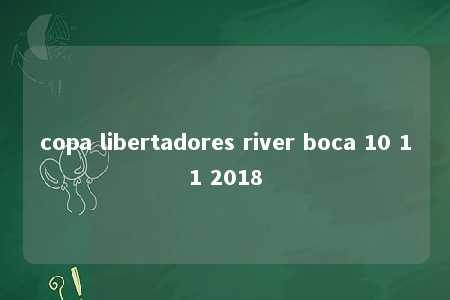 copa libertadores river boca 10 11 2018