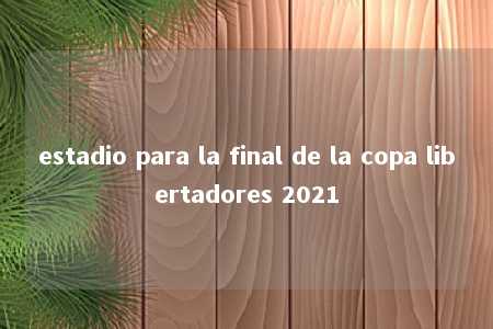 estadio para la final de la copa libertadores 2021