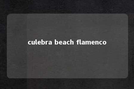 culebra beach flamenco