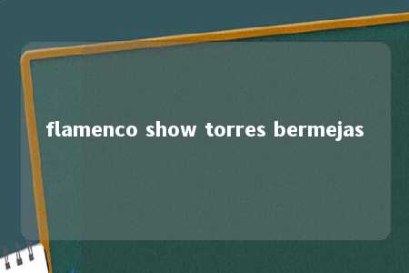 flamenco show torres bermejas