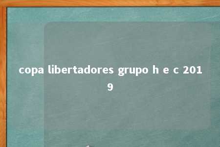 copa libertadores grupo h e c 2019